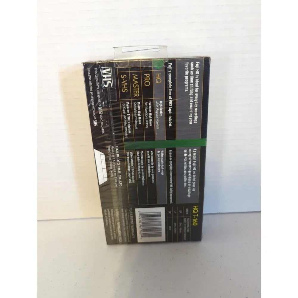 SEALED 8hr FujiFilm HQ-160 Blank VHS High Quality Video Cassette Tape